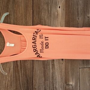 Bella Canvas peach tank top 'Margaritas made me do it' size XL